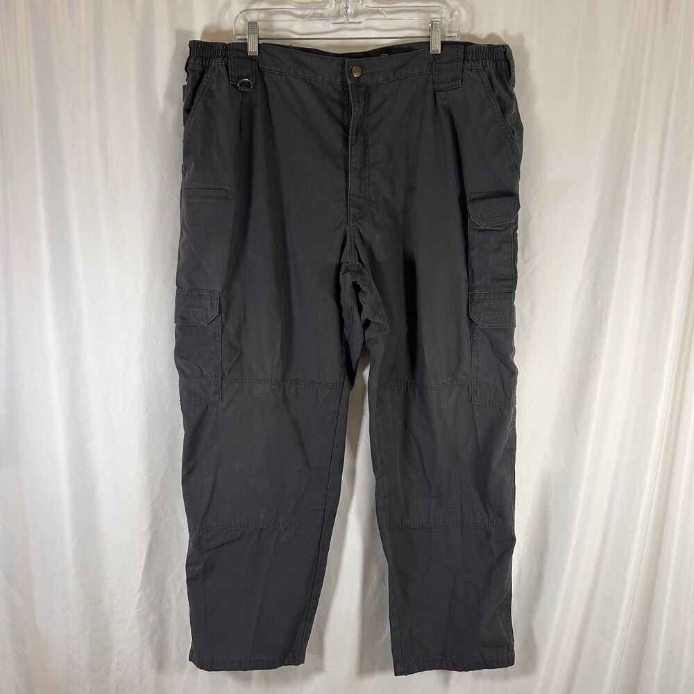 5.11 Tactical Cargo Pants Men's 44x30 Grey Workwear Pockets Utility Button Zip